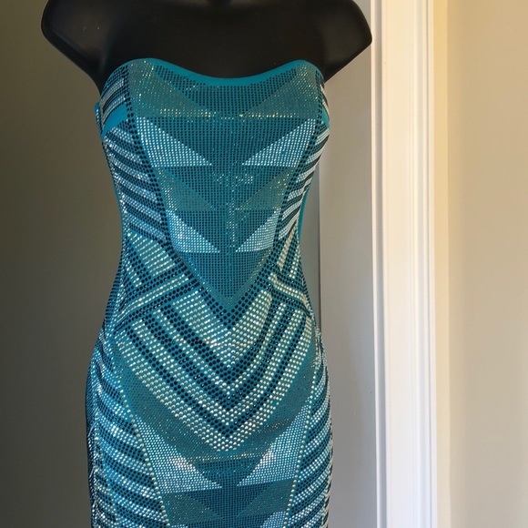 sapphire dolls Dresses & Skirts - 3/$35 SAPPHIRE DOLL sz S teal strapless dress